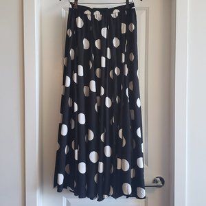 Black and White Polka Dot Skirt